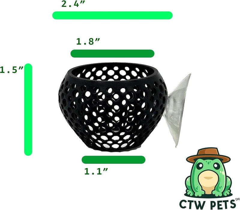 CTWPets Store Betta Bulb Hide | Betta Rest Fish Tank Ornament | Aquarium Cave with Suction Cup for Small Fish Tank, Betta Habitat, Shrimp Hideout, Aquatic Decor (Black) - Image 2